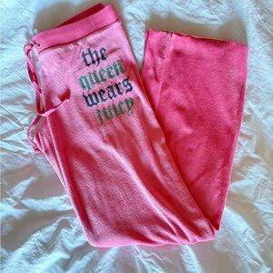 Juicy Couture Pink Velour Pants